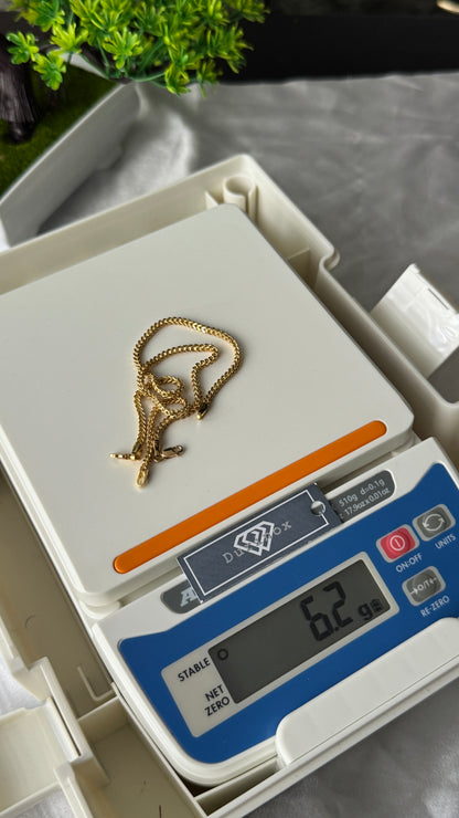 18K Solid Gold Franco Bracelet – 2.1g & 3.1g - 7.5 Inches