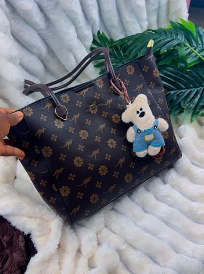 MEIELIDAI SHU Floral & Kangaroo Print Tote Bag  | LARYZ Everyday 041 | Big