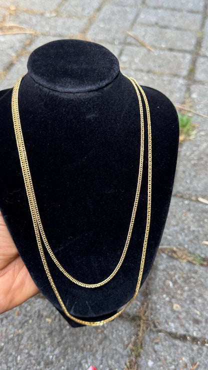 Degab 18 Karat Pure Italian Gold Cuban Chain Necklace
