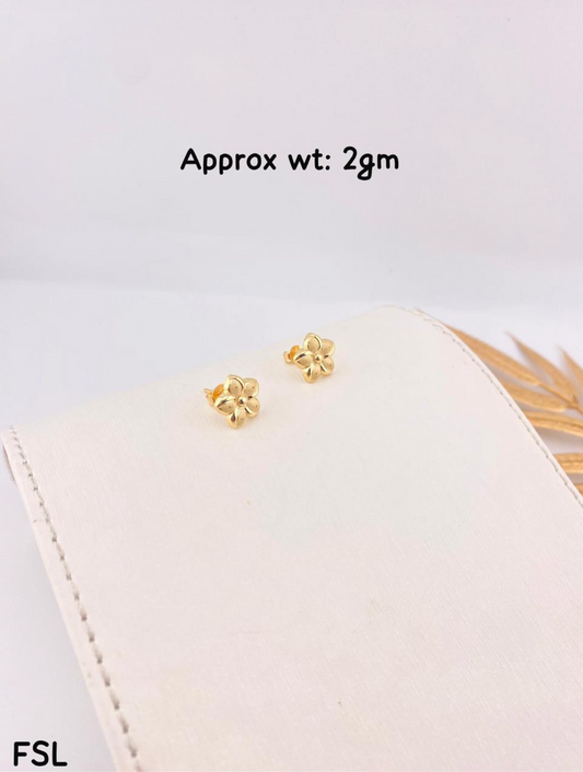 Deger 18 Karat Gold Stud Earrings