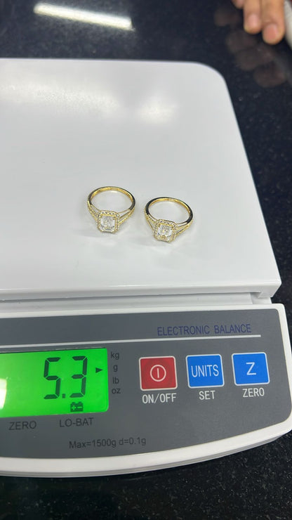 Degan 18 Karat Pure Gold Engagement Ring Size 7