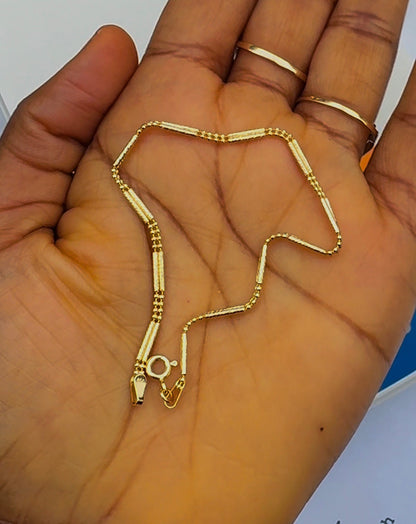 Degacc 18 karat Pure Italian gold bracelets 7.5inches
