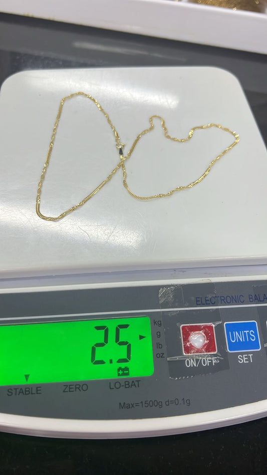 Dufas 18ct Gold Chain 18inches