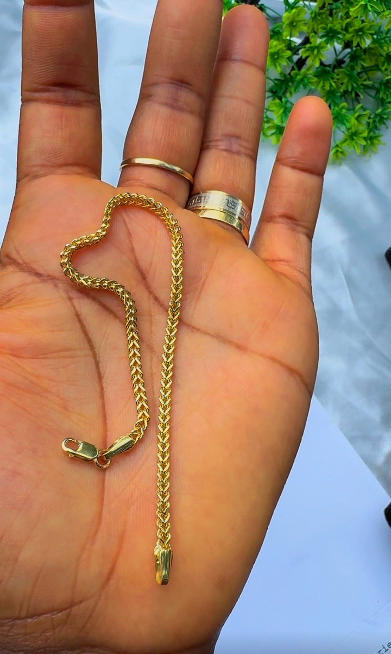 18K Solid Gold Franco Bracelet – 2.1g & 3.1g - 7.5 Inches