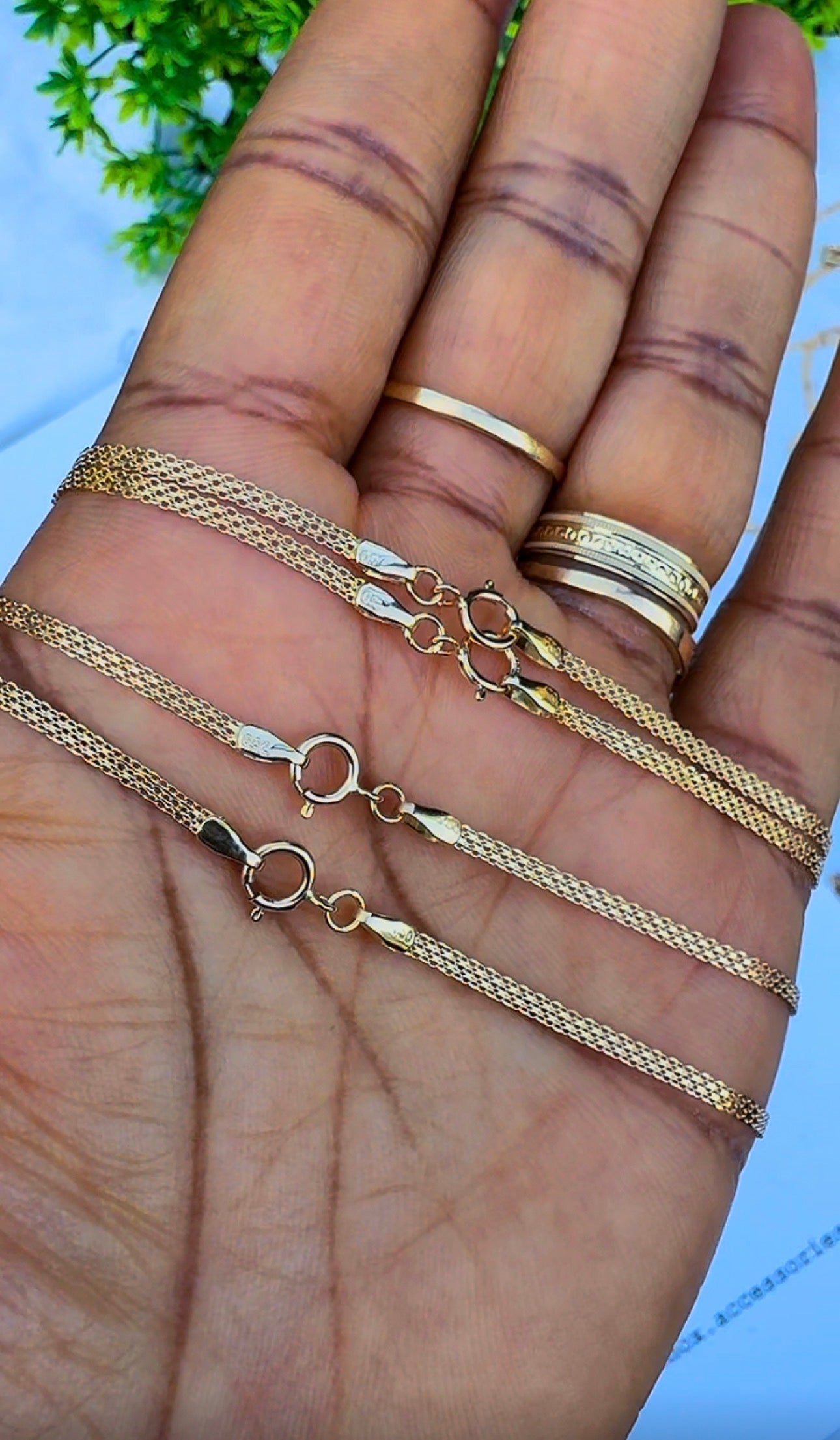 18ct Solid Gold Carpet Chain 18 - 22 Inches | 2.6g & 3.1g