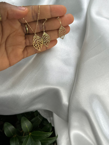Degax 18 Karat Real Gold Jewellery set 18” Chain