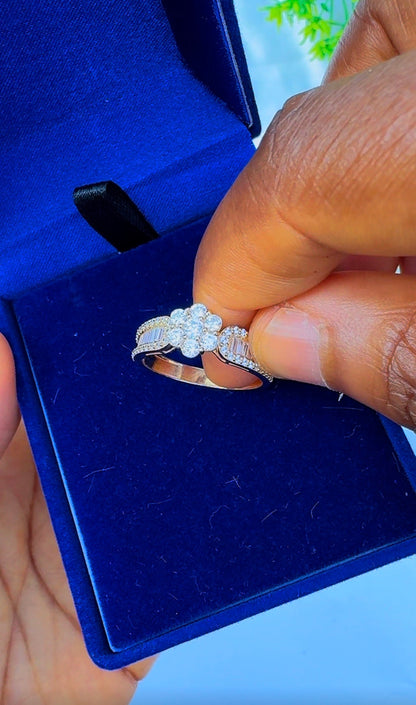 18K Solid Gold Engagement Ring For Women | Size 10 | 3.2g & 3.3g