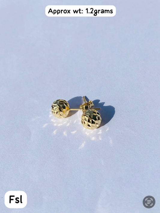 Diigab 18ct Real Gold Stud Earrings