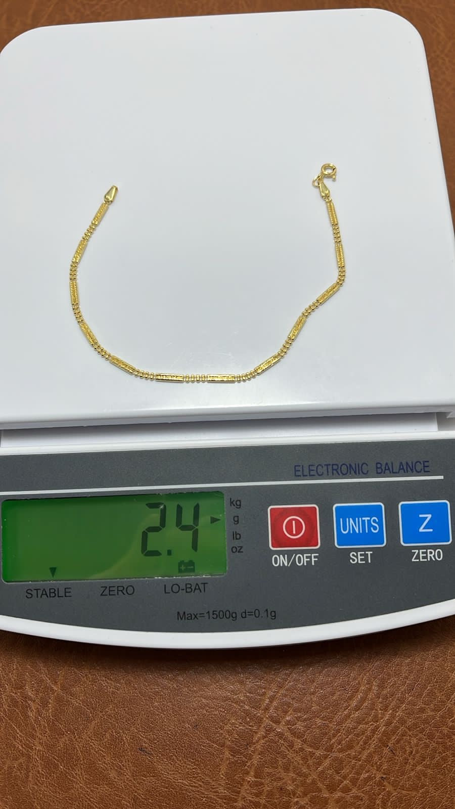 Degacc 18 karat Pure Italian gold bracelets 7.5inches