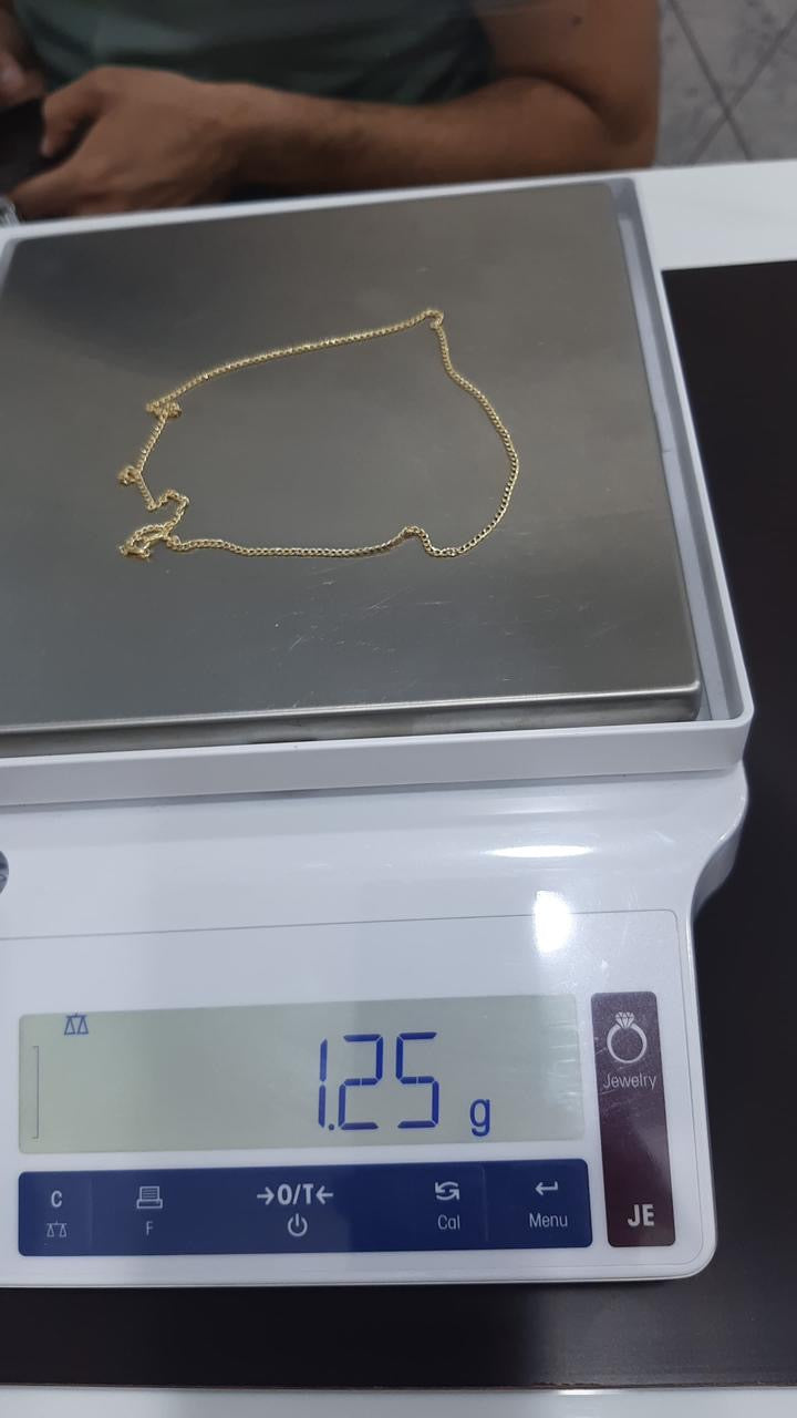 Degaatt 18ct Real Gold Cuban Chain 16 Inches