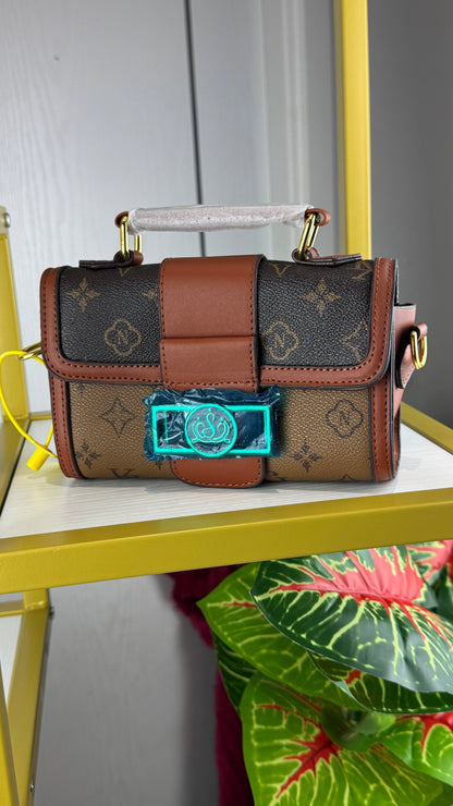 2-Tone Brown Structured Women's Handbag | LARYZ Everyday - 021