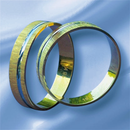 18ct real gold men wedding band