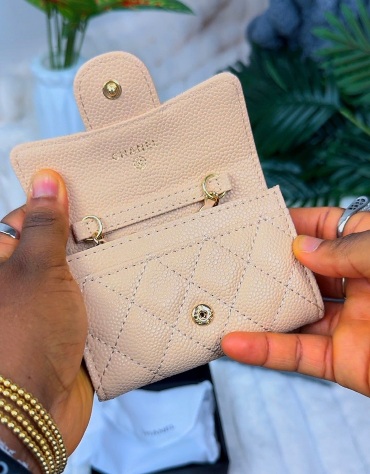 The Convertible Quilted Lambskin Leather Chain Wallet & Crossbody - LASi017 {Very Small}