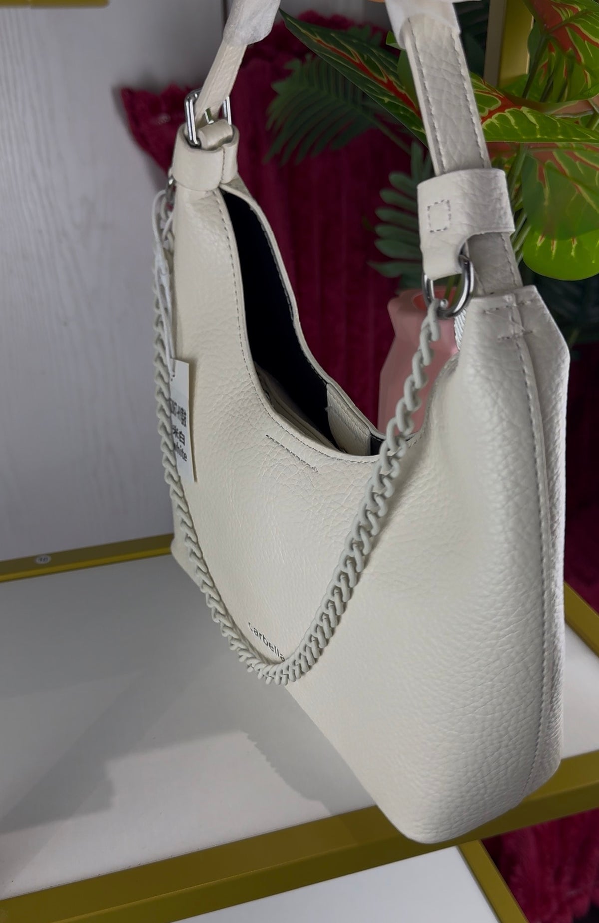 Cavella White Shoulder Handbag With Chain | LARYZ Everyday - 035 | Medium