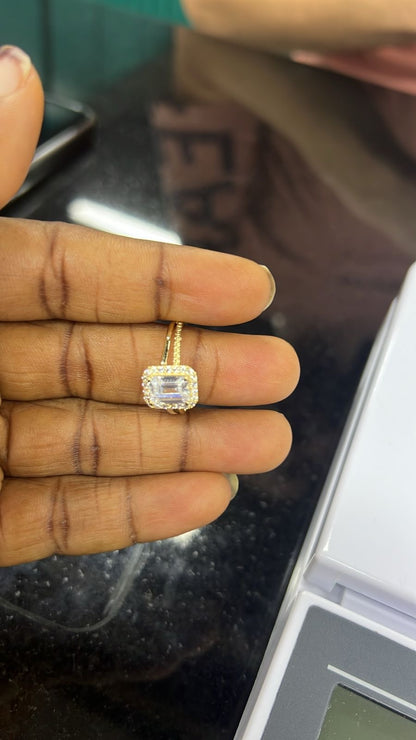 Degan 18 Karat Pure Gold Engagement Ring Size 7
