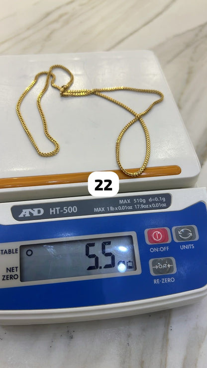 18ct Solid Gold Bestselling Franco Chain | 18 - 24 Inches