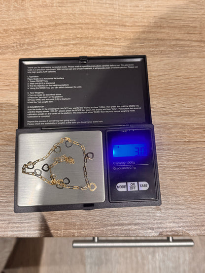 Order Degar 18Karat Pure Gold Charm Anklets