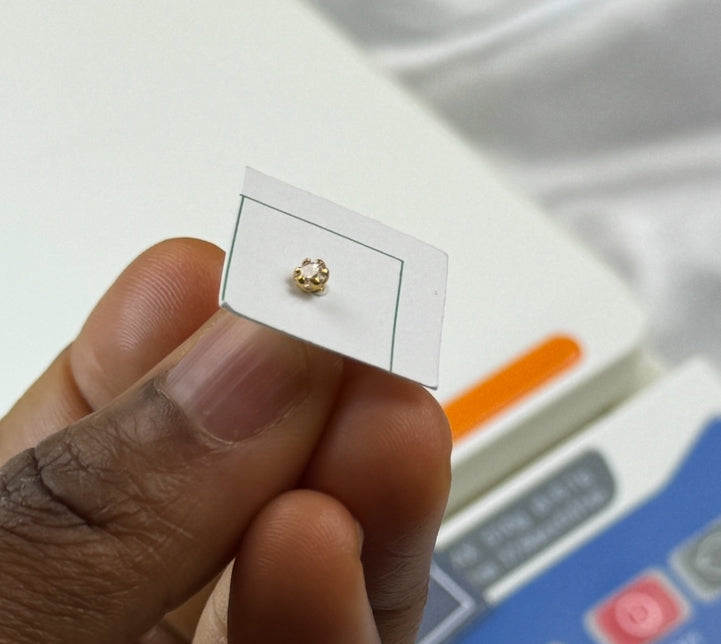 Dugad 22ct | 22 Karat Real Gold Nose Stud Pin Ring