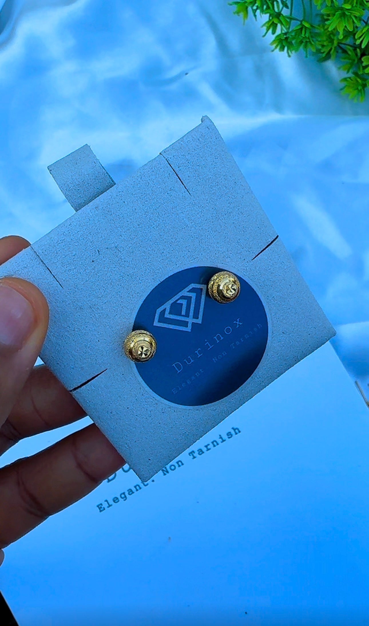 21 Karat Solid Gold Ball Stud Earrings | 1.8g & 2.0g | 3 Different Designs