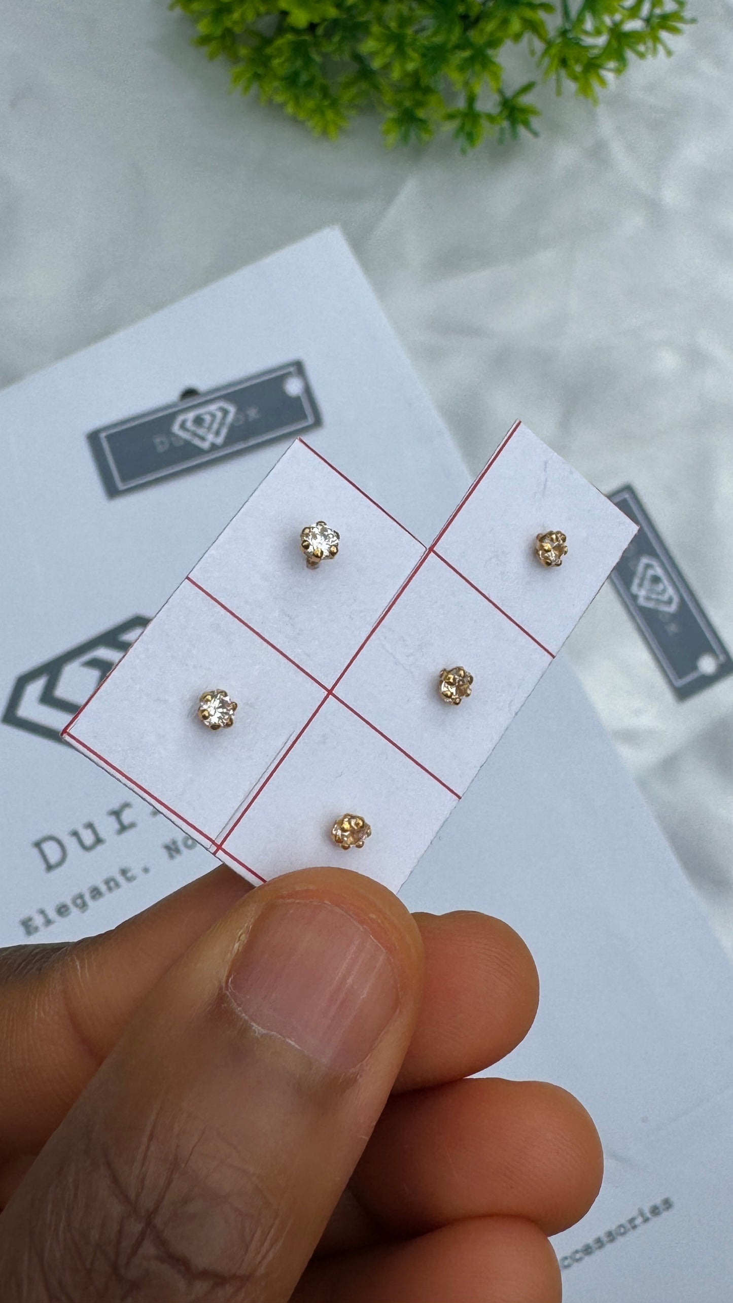 Dugad 22ct | 22 Karat Real Gold Nose Stud Pin Ring With Flat Back Screw Stud | 6mm