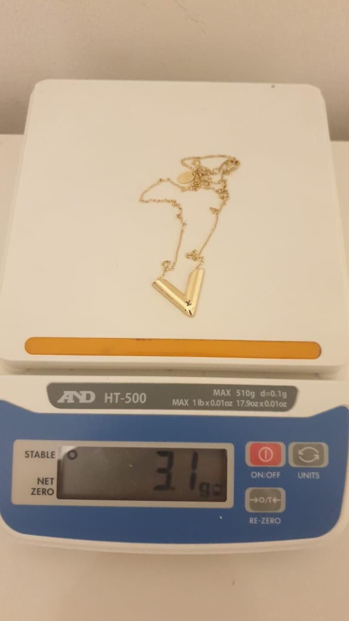 Diigac 18K Pure Gold Earrings & Necklace Set