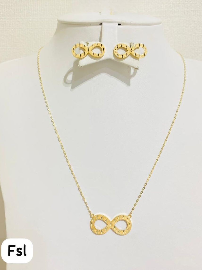 18K Solid Gold Infinity Instant Chain Necklace - 2.0g | 18 Inches