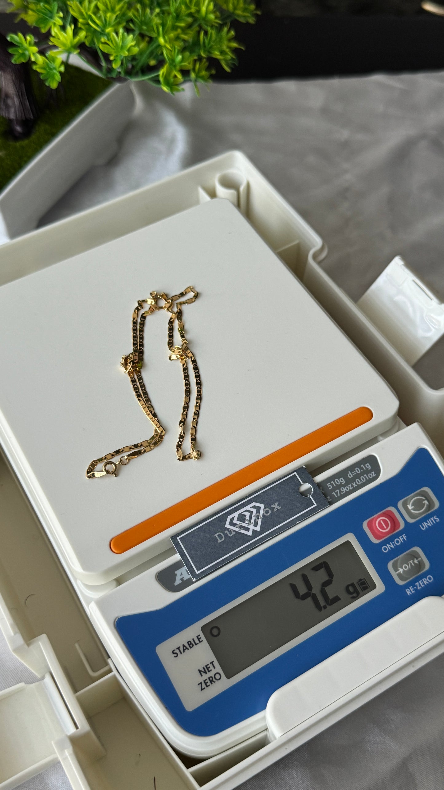 18K Solid Gold Blade Chain | 18”-3.8g | 20”-4.2g