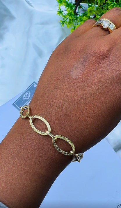 18K Solid Gold Chunky Bracelet | 7.5 Inches | 3.4g (Extra)