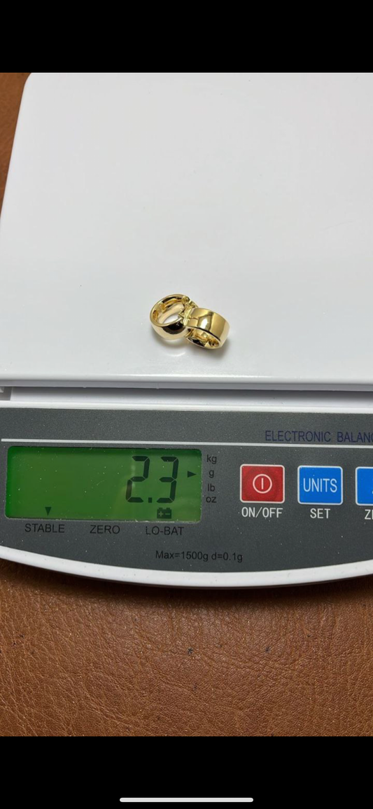 DefaK 18 Karat Solid Gold Hoop Earrings
