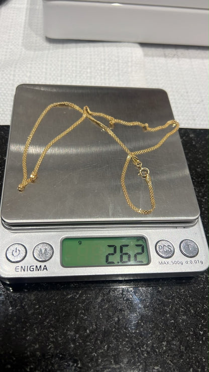 18ct Solid Gold Carpet Chain 18 - 22 Inches | 2.6g & 3.1g