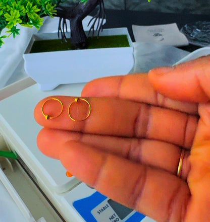 Denose 22 Karat Pure Gold Body Piercing Nose Ring