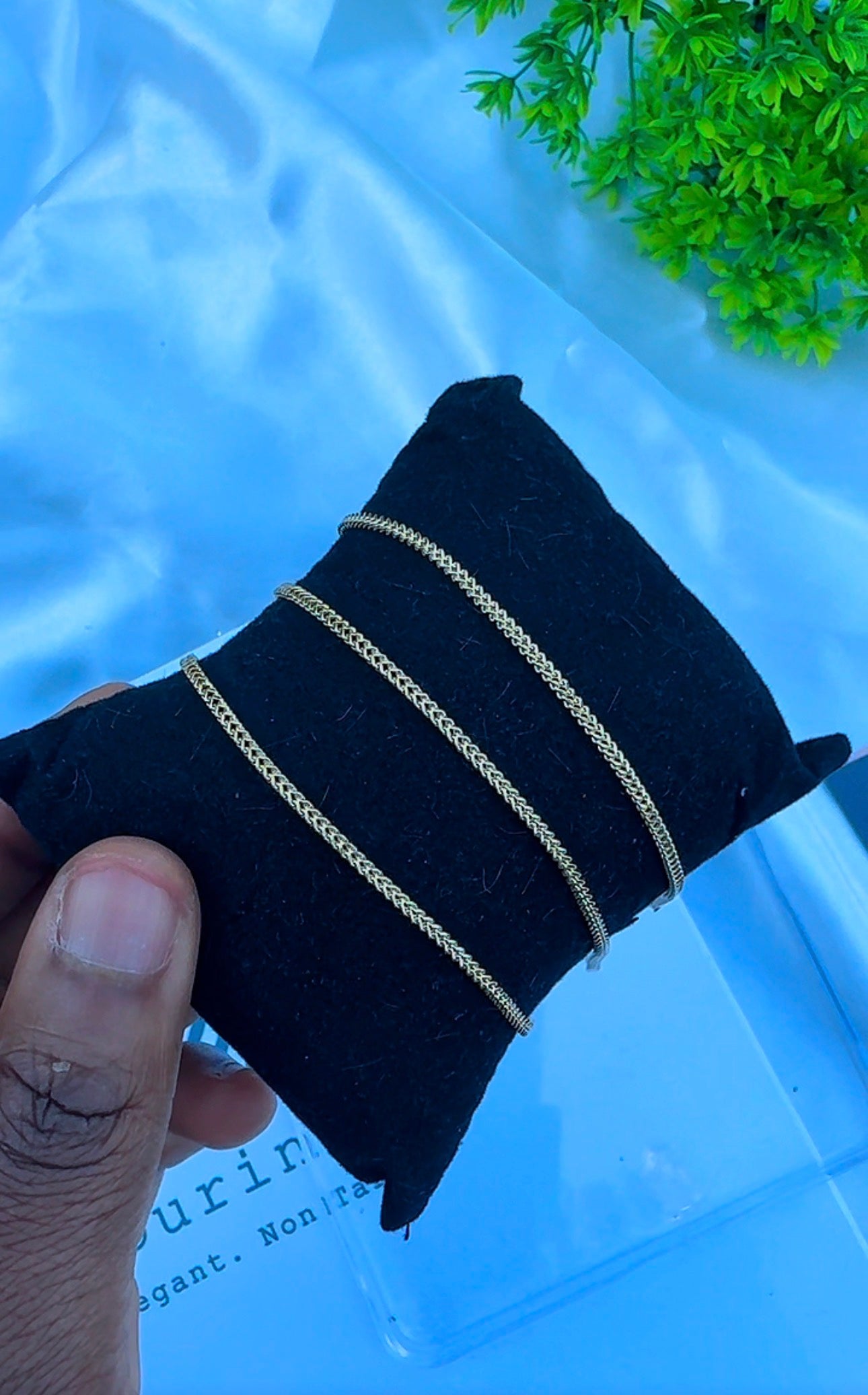 18K Pure Gold Franco Bracelets 7.5 Inches