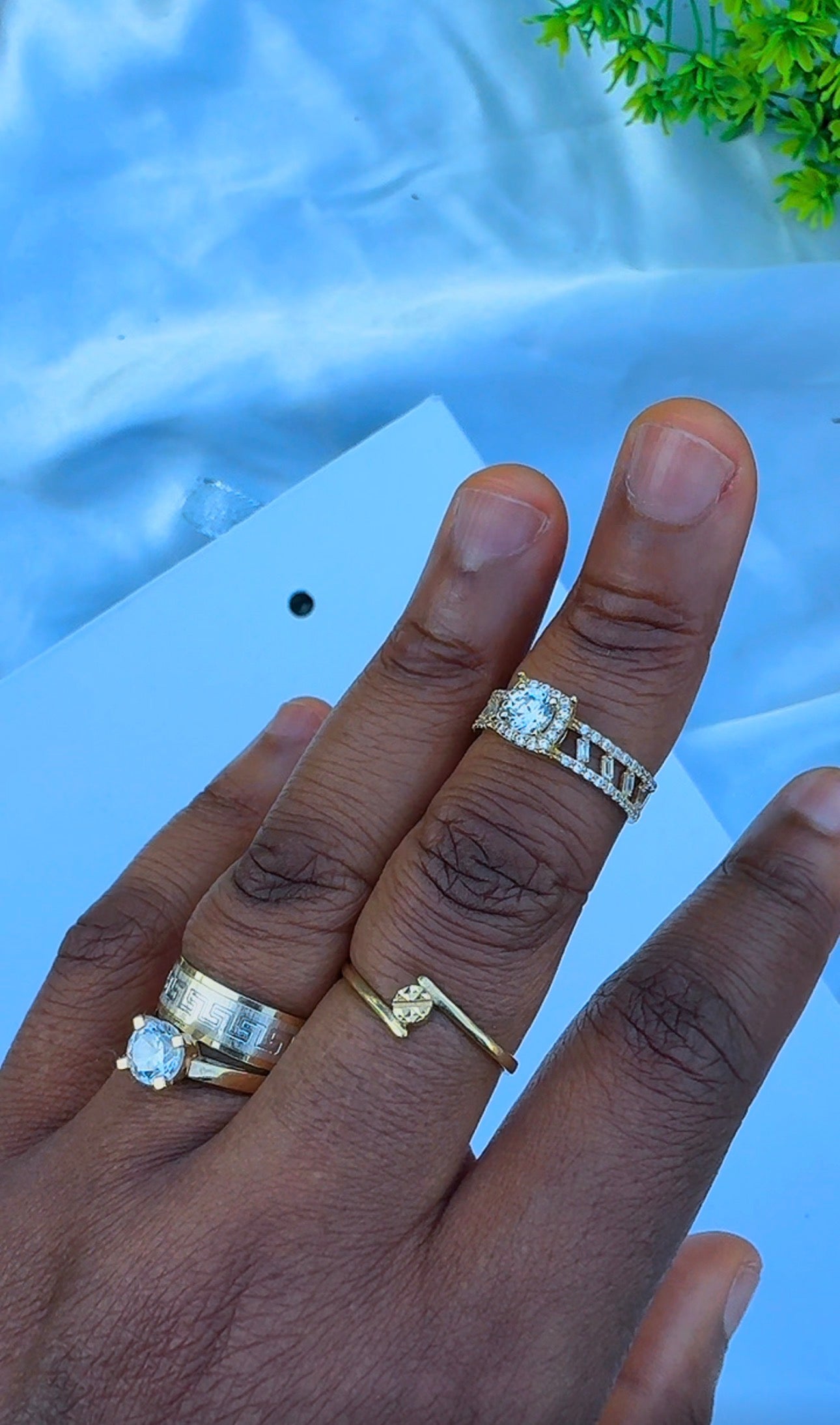18 Karat Solid Gold Engagement Rings For Women | Sizes 7&7.5 | 2.5g