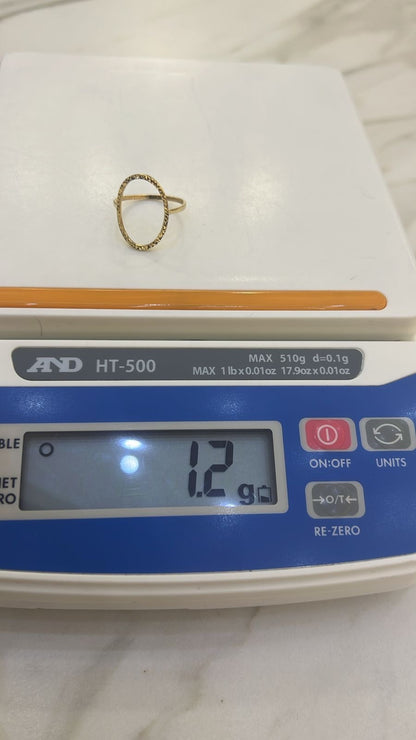 Deggam 18ct Solid Gold Women Fashion Rings