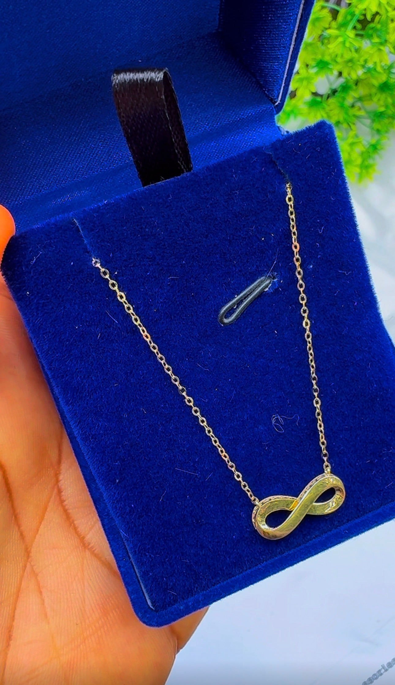 18K Solid Gold Infinity Instant Chain Necklace - 1.82g | 18 Inches (17+1)