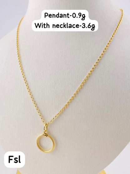 Degaans 18 Karat Solid Gold Pendant Only (Oval)