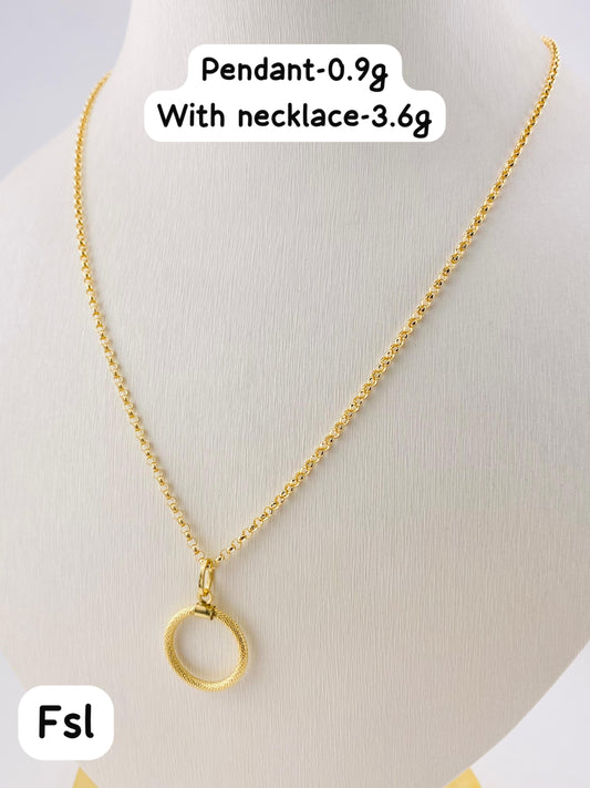 Degaans 18 Karat Solid Gold Pendant Only (Oval)