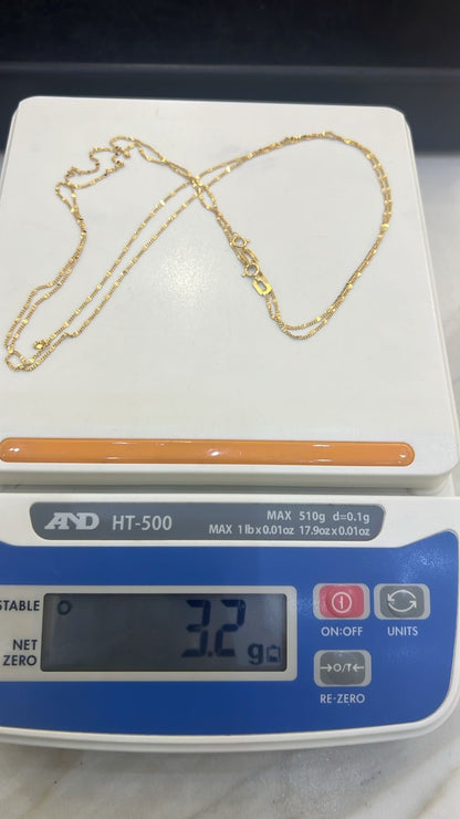 Degacc 18 karat Pure Italian gold Chain