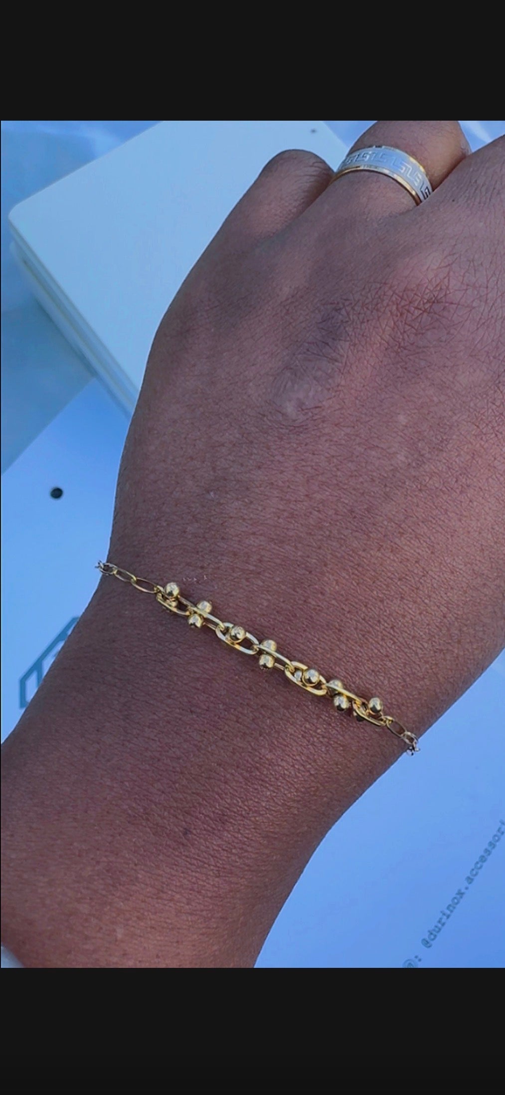 Dufagg 18K Solid Gold Bracelets 7.5 Inches