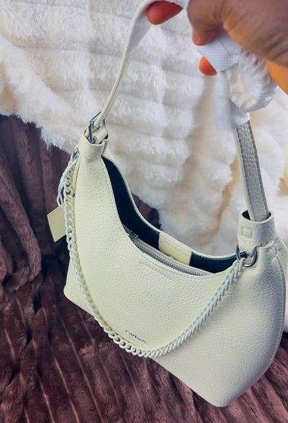 Cavella White Shoulder Handbag With Chain | LARYZ Everyday - 035 | Medium