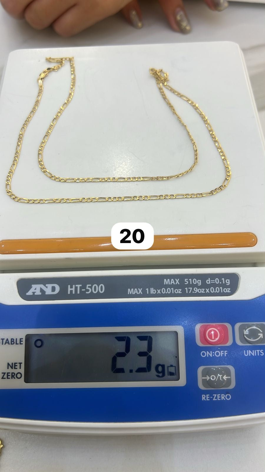 18 Karat Real Gold Figaro Chain Necklace 20 & 22 Inches