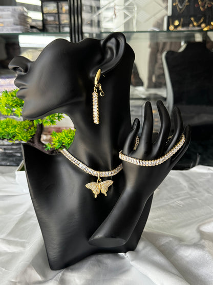 Buy Disbut 10karat Gold Plated Jewellery Set for Engagements & Parties