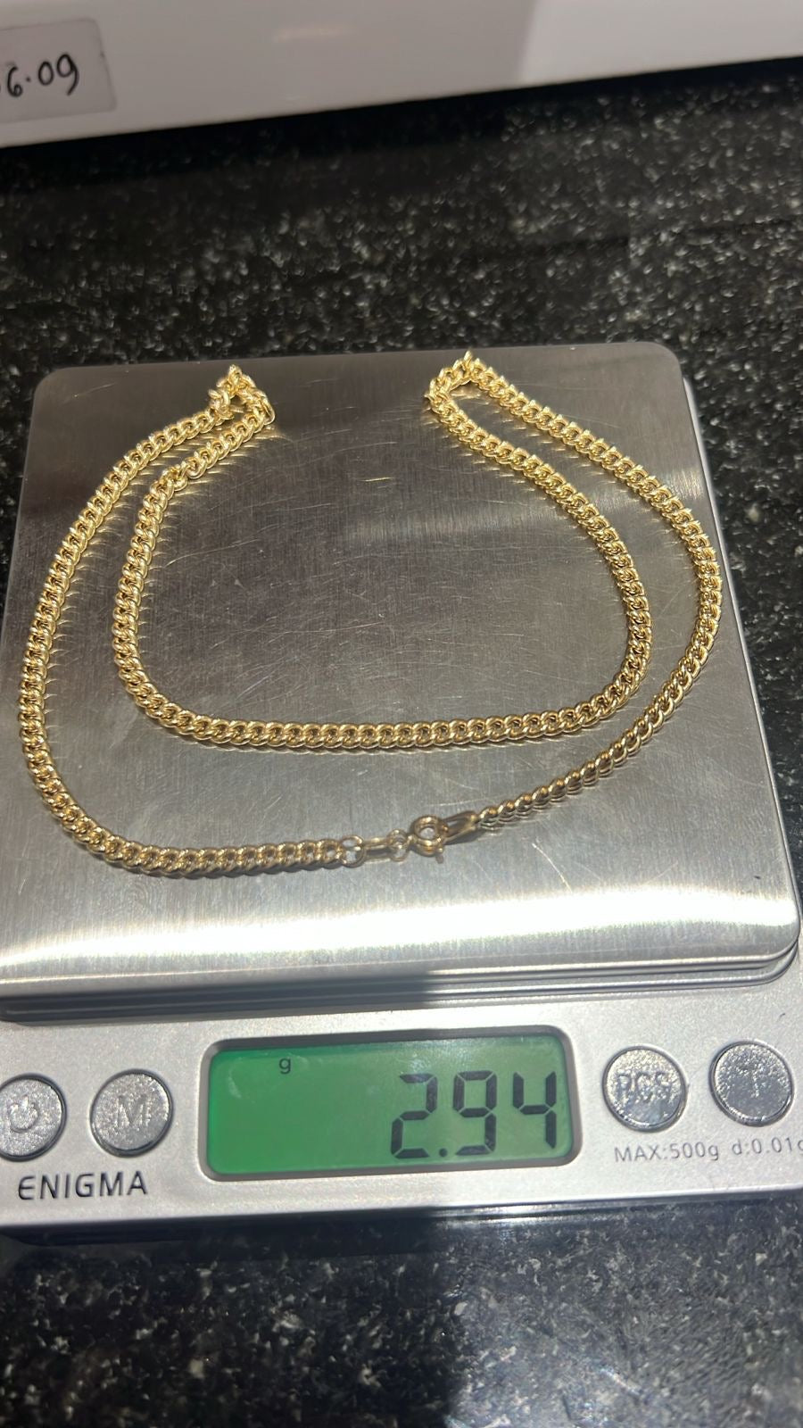 Degab 18 Karat Real Cuban Gold Chain Necklace 18 Inches