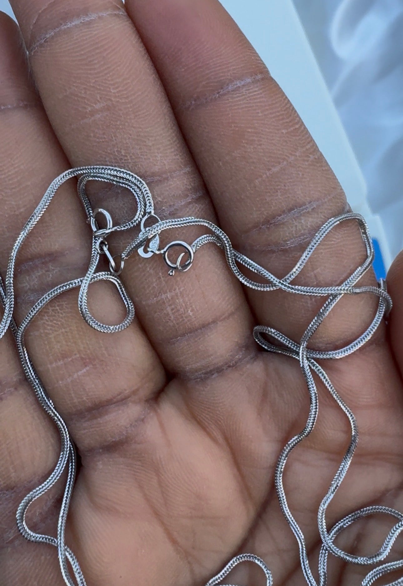 Degaams 18 Karat White Gold Franco Chain Necklace (750)