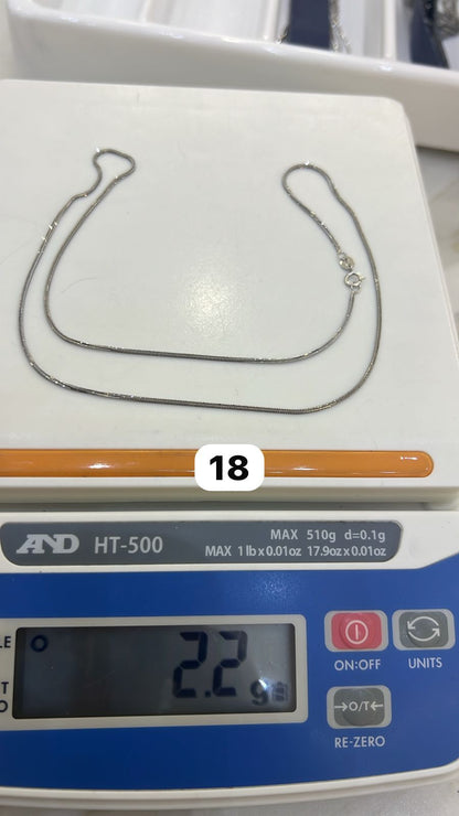 Degaams 18 Karat White Gold Franco Chain Necklace (750)