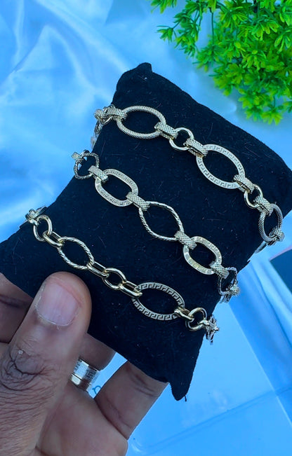 18k Chunky Bracelet | 18 Karat Solid Gold 7.5 Inches (2.8g) (Medium)