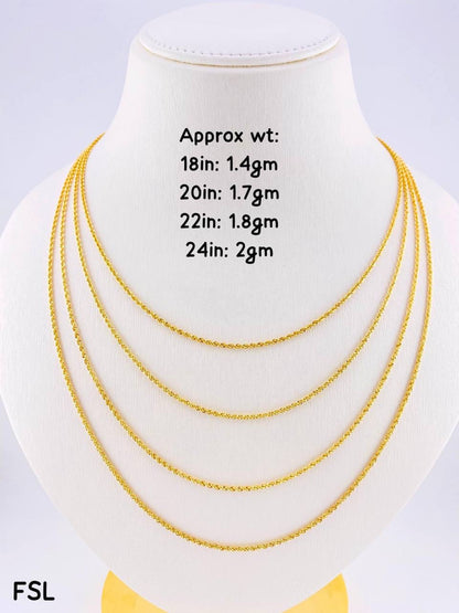 Buy Degak 18Karat Pure Gold Chain