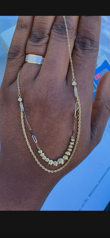 Degac 18 Karat Pure Gold Instant Chain (16+1) Inches