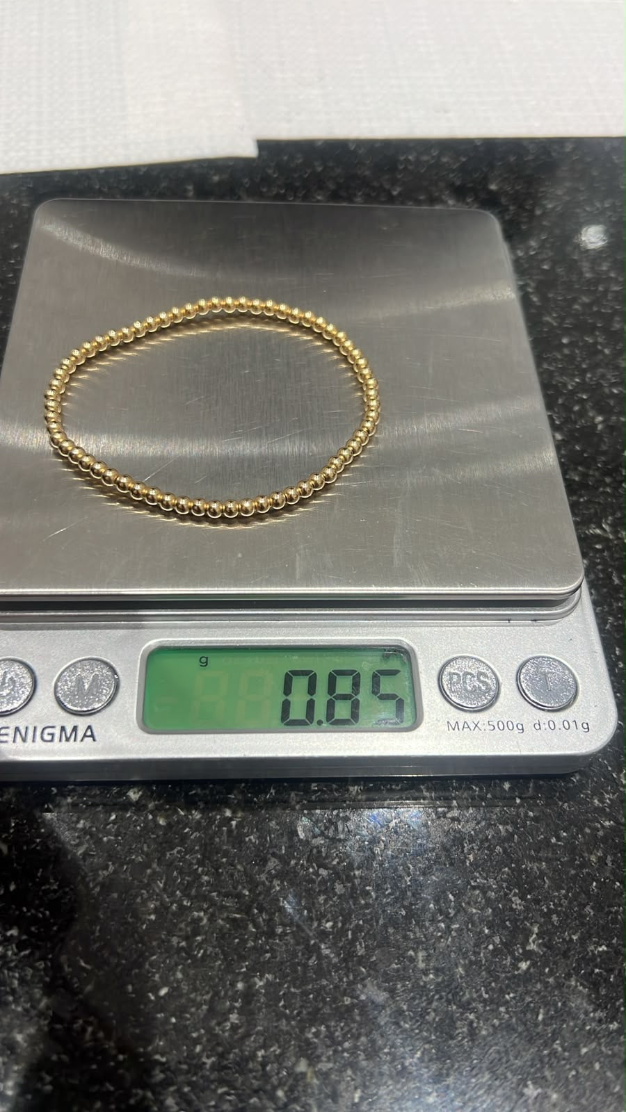 18K Solid Gold Stretchable Bangle (Shiny) | 0.9g & 1.3g | Small to Medium Wrists