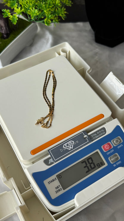 18K Solid Gold Blade Chain | 18”-3.8g | 20”-4.2g